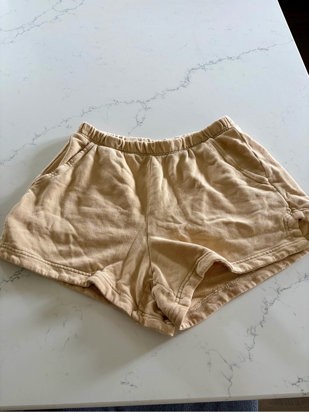 aerie Neutral Tan Comfy Sweat Shorts - Women’s Small